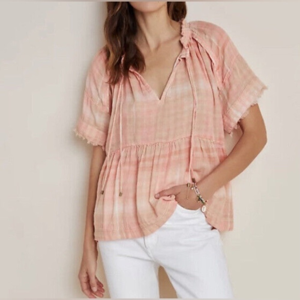 Anthropologie Pilcro & the Letterpress TK Babydoll Boho Peasant Blouse, SZ XS